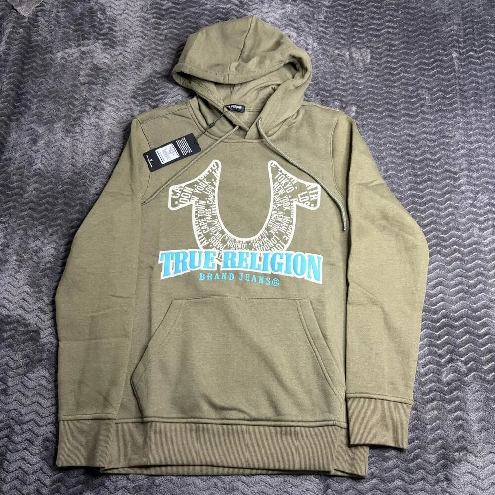True Religion Pullover Hoodie kalamata spiral horseshoe Men’s Size XS